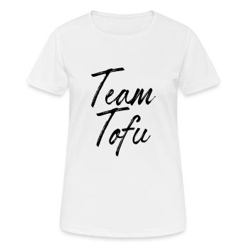 Équipe tofu - T-shirt respirant Femme - blanc - Devant - AI Model Female 172 dark (172cm)