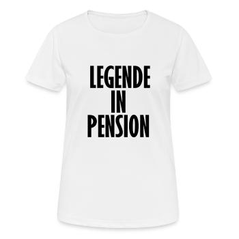 Pension - Frauen T-Shirt atmungsaktiv - Weiß - Vorne - AI Model Female 172 dark (172cm)