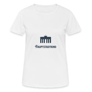Hauptstadtkind Berlin Berliner Heimat - Frauen T-Shirt atmungsaktiv - Weiß - Vorne - AI Model Female 172 dark (172cm)