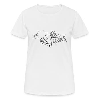 Bulbe de poisson en haute mer - T-shirt respirant Femme - blanc - Devant - AI Model Female 172 dark (172cm)