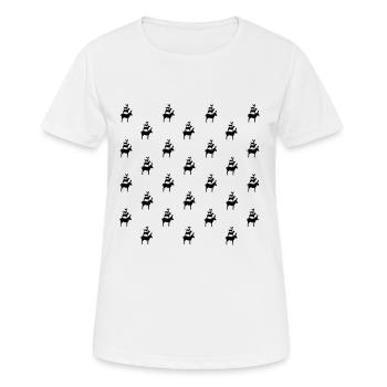Bremen Stadtmusikanten - Frauen T-Shirt atmungsaktiv - Weiß - Vorne - AI Model Female 172 dark (172cm)