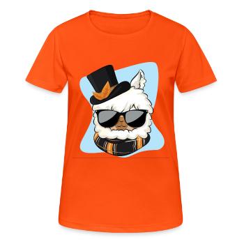 Llama lama alpaca no problama probllama - Frauen T-Shirt atmungsaktiv - Neonorange - Vorne - AI Model Female 172 dark (172cm)