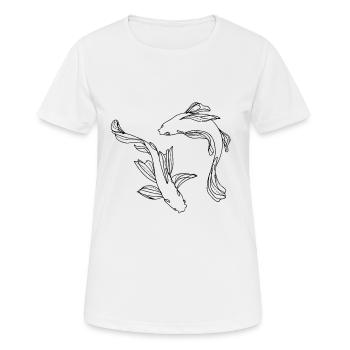 Ying Yang Fish - Women's Breathable T-Shirt - white - Front - AI Model Female 172 dark (172cm)