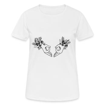 Uterus art - T-shirt respirant Femme - blanc - Devant - AI Model Female 172 dark (172cm)