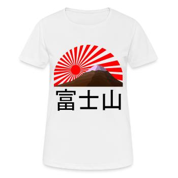Soleil levant sur le mont Fuji - T-shirt respirant Femme - blanc - Devant - AI Model Female 172 dark (172cm)