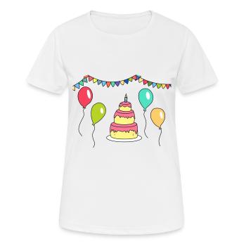 party - Women's Breathable T-Shirt - white - Front - AI Model Female 172 dark (172cm)