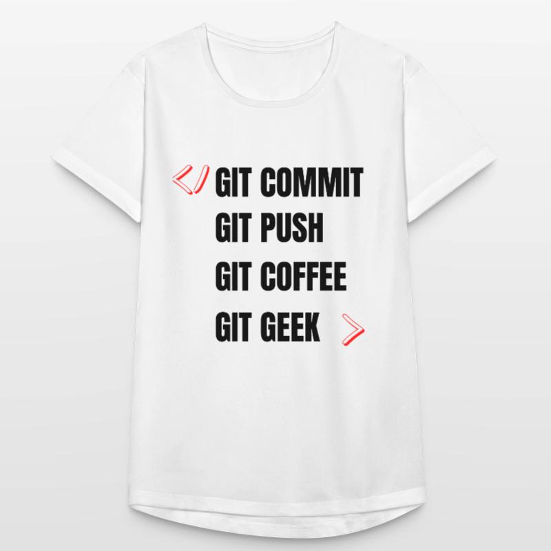 git commit git push git coffee git geek developpeu Women's Breathable T-Shirt