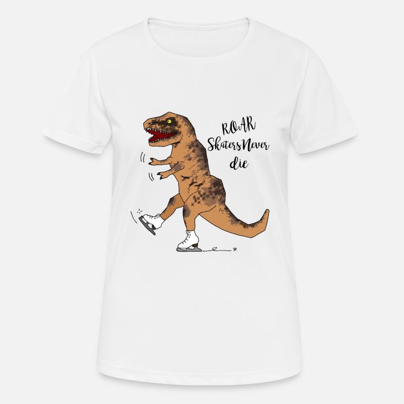 T-rex FigureSkater - Women's Breathable T-Shirt - white