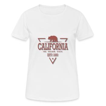Californie - Le Golden State - T-shirt respirant Femme - blanc - Devant - AI Model Female 172 dark (172cm)