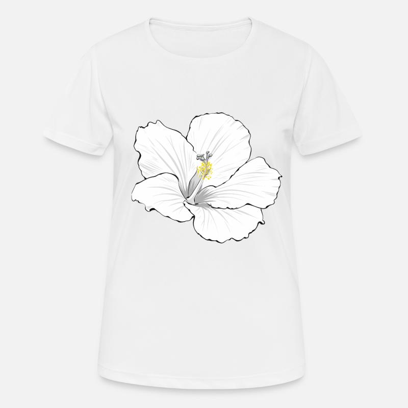 Hibiscus white - Women's Breathable T-Shirt - white