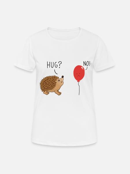 Hug? No! - Women's Breathable T-Shirt - white