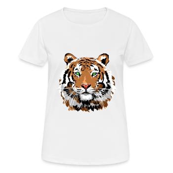 tigre - T-shirt respirant Femme - blanc - Devant - AI Model Female 172 dark (172cm)