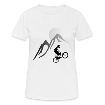 vélo de montagne - T-shirt respirant Femme - blanc - Devant - AI Model Female 172 dark (172cm)