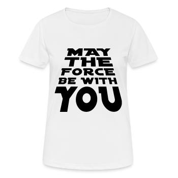 mandalorienne que la force soit avec vous - T-shirt respirant Femme - blanc - Devant - AI Model Female 172 dark (172cm)