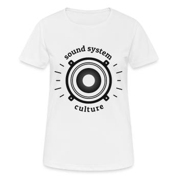 sound system culture - T-shirt respirant Femme - blanc - Devant - AI Model Female 172 dark (172cm)