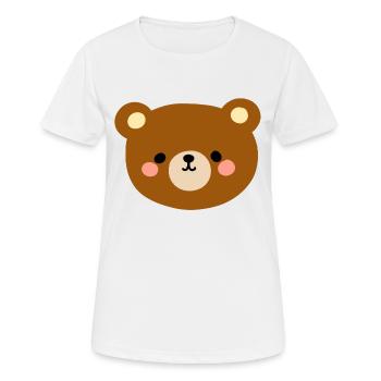 Grizzly ours - T-shirt respirant Femme - blanc - Devant - AI Model Female 172 dark (172cm)