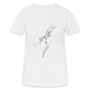Nez de chat - T-shirt respirant Femme - blanc - Devant - AI Model Female 172 dark (172cm)