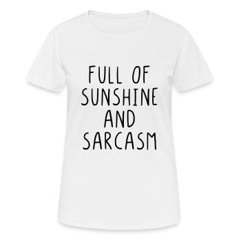 Full of sunshine and sarcasm - Women's Breathable T-Shirt - white - Front - AI Model Female 172 dark (172cm)