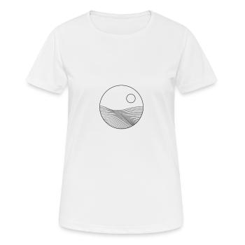 Ocean Sunset - Frauen T-Shirt atmungsaktiv - Weiß - Vorne - AI Model Female 172 dark (172cm)