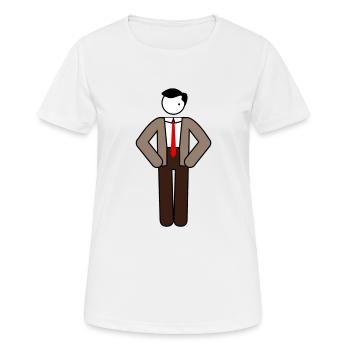 M. Picto Bean - T-shirt respirant Femme - blanc - Devant - AI Model Female 172 dark (172cm)