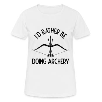 Archery - Women's Breathable T-Shirt - white - Front - AI Model Female 172 dark (172cm)