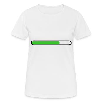 Ladeleiste Schwarz Grün - Frauen T-Shirt atmungsaktiv - Weiß - Vorne - AI Model Female 172 dark (172cm)