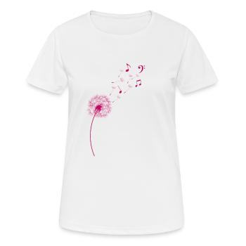 Rainbow pusteblume dandelion notes music - Women's Breathable T-Shirt - white - Front - AI Model Female 172 dark (172cm)
