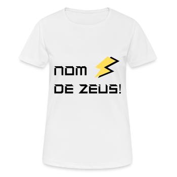 NAME VON ZEUS! - Frauen T-Shirt atmungsaktiv - Weiß - Vorne - AI Model Female 172 dark (172cm)