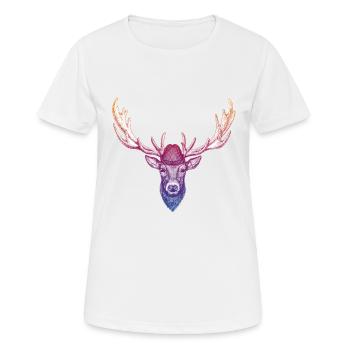 Lieu de l' cerf - T-shirt respirant Femme - blanc - Devant - AI Model Female 172 dark (172cm)