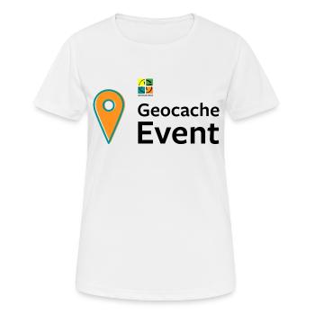 Geocaching Event Geocacher Geocacherin Geocache - Frauen T-Shirt atmungsaktiv - Weiß - Vorne - AI Model Female 172 dark (172cm)