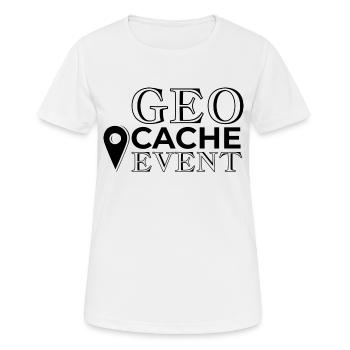 Geocaching Event Geocacher Geocache Anlass - Frauen T-Shirt atmungsaktiv - Weiß - Vorne - AI Model Female 172 dark (172cm)