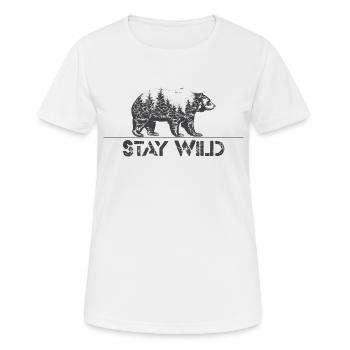 Wild Wald Bear - Frauen T-Shirt atmungsaktiv - Weiß - Vorne - AI Model Female 172 dark (172cm)