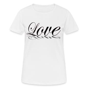 amour amour avec des ombres - T-shirt respirant Femme - blanc - Devant - AI Model Female 172 dark (172cm)