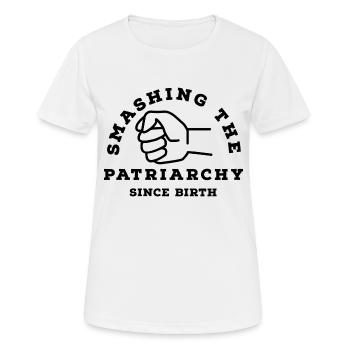 Briser le Patriarcat - T-shirt respirant Femme - blanc - Devant - AI Model Female 172 dark (172cm)