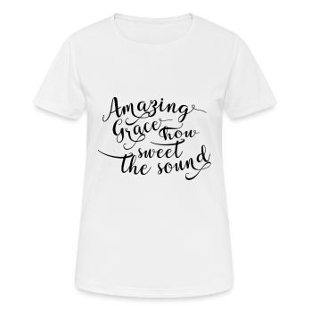 Amazing Grace - Frauen T-Shirt atmungsaktiv - Weiß - Vorne - AI Model Female 172 dark (172cm)