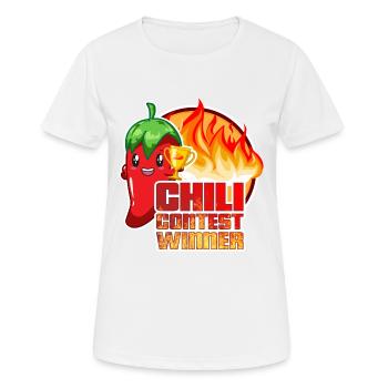 Chili Contest Winner | Hot Food Chilishirt - Women's Breathable T-Shirt - white - Front - AI Model Female 172 dark (172cm)
