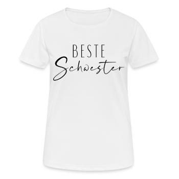 Beste Schwester - Frauen T-Shirt atmungsaktiv - Weiß - Vorne - AI Model Female 172 dark (172cm)