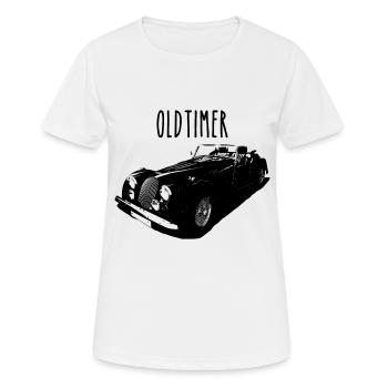 British classic car - Plus4 or Plus8 - Women's Breathable T-Shirt - white - Front - AI Model Female 172 dark (172cm)