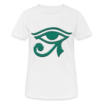 Egipt Hieroglyphen - Frauen T-Shirt atmungsaktiv - Weiß - Vorne - AI Model Female 172 dark (172cm)