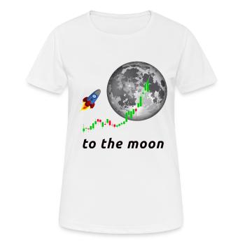 To the Moon - T-shirt respirant Femme - blanc - Devant - AI Model Female 172 dark (172cm)