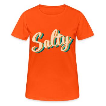 Salty - T-shirt respirant Femme - orange néon - Devant - AI Model Female 172 dark (172cm)