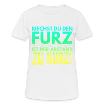 Si tu sens le pet, la distance est trop courte - T-shirt respirant Femme - blanc - Devant - AI Model Female 172 dark (172cm)