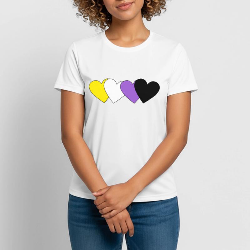 Heart not binary Women's Breathable T-Shirt
