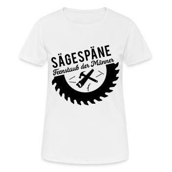 Sägespäne Feenstaub der Männer - Frauen T-Shirt atmungsaktiv - Weiß - Vorne - AI Model Female 172 dark (172cm)