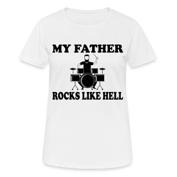 Rock and Roll Rock Music - Frauen T-Shirt atmungsaktiv - Weiß - Vorne - AI Model Female 172 dark (172cm)