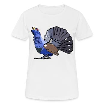 Auerhahn - Frauen T-Shirt atmungsaktiv - Weiß - Vorne - AI Model Female 172 dark (172cm)