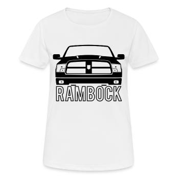 Rambock Auto SUV Ram Pickup V8 Ami Hemi Diesel - Frauen T-Shirt atmungsaktiv - Weiß - Vorne - AI Model Female 172 dark (172cm)