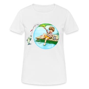 Grosse prise - T-shirt respirant Femme - blanc - Devant - AI Model Female 172 dark (172cm)