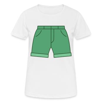 Shorts - Women's Breathable T-Shirt - white - Front - AI Model Female 172 dark (172cm)