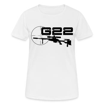 G22 Scharfschützengewehr Deutschland Bundeswehr - Frauen T-Shirt atmungsaktiv - Weiß - Vorne - AI Model Female 172 dark (172cm)